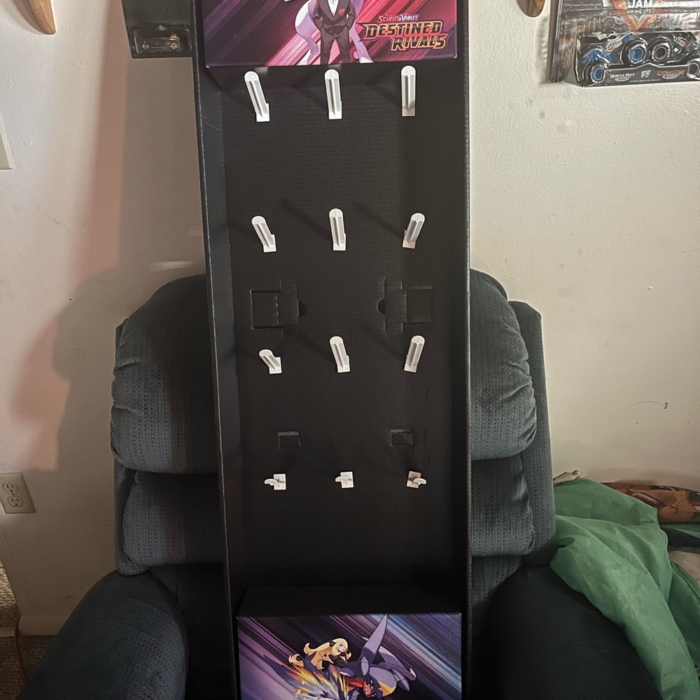 Pokemon Display Stand with Black and White Hooks